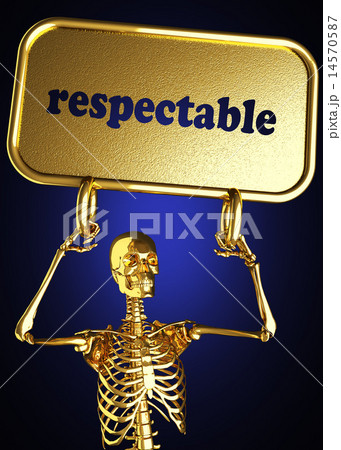 respectable word and golden skeletonのイラスト素材 [14570587] - PIXTA
