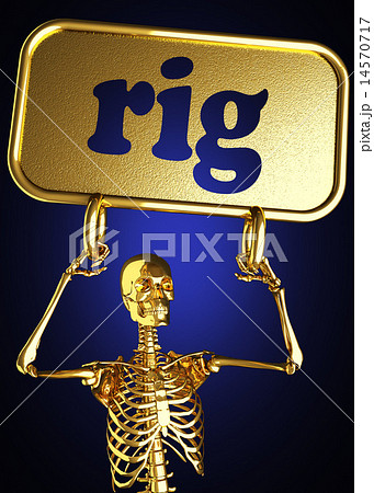 rig word and golden skeleton 14570717