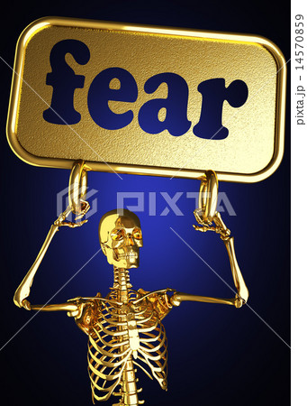 fear word and golden skeleton 14570859
