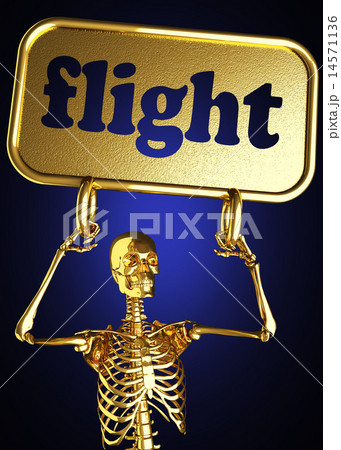 flight word and golden skeleton 14571136