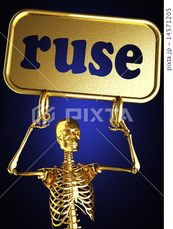 ruse word and golden skeleton 14571205