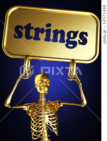 strings word and golden skeleton strings word and golden skeleton 14571499