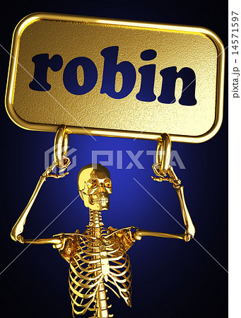 robin word and golden skeleton 14571597