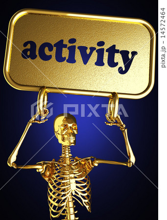 activity word and golden skeleton 14572464
