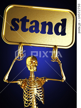 stand word and golden skeleton 14572750