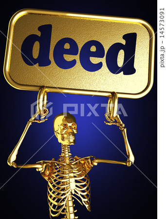 deed word and golden skeleton 14573091