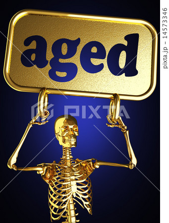aged word and golden skeleton 14573346
