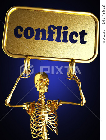 conflict word and golden skeleton conflict word and golden skeleton 14573623