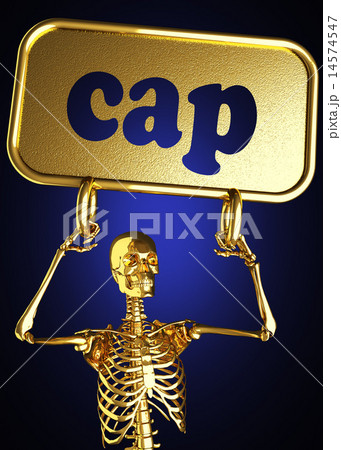 cap word and golden skeleton 14574547