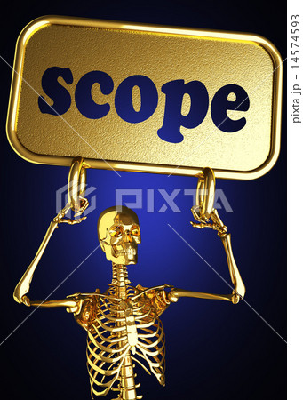 scope word and golden skeleton 14574593