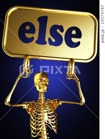 else word and golden skeleton 14574787