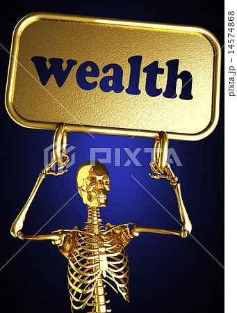 wealth word and golden skeleton wealth word and golden skeleton 14574868