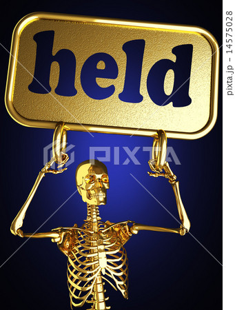 held word and golden skeleton 14575028