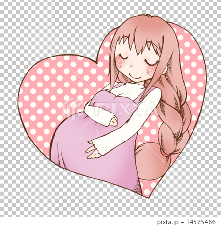 Pregnant woman and heart Pregnant woman and heart 14575466