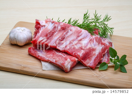 Raw pork ribs 14579852