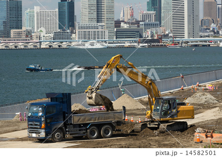 再開発中の豊洲地区 14582501