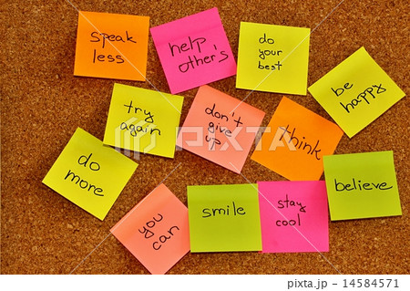 Notice board with sticky note pads 14584571