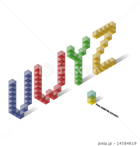 V W Y Z - Pixel Isometric Alphabet V W Y Z - Pixel Isometric Alphabet 14584619