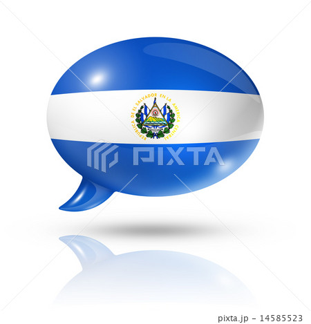 Salvadoran flag speech bubble 14585523