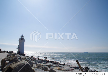 海と空と灯台と船 14585571