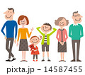 3世代6人スマート家族 14587455