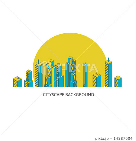 Cityscape Background Architecture Isometric Style Cityscape Background Architecture Isometric Style 14587604