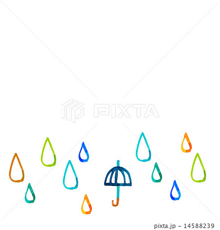 傘と雨のイラスト素材 14588239 Pixta