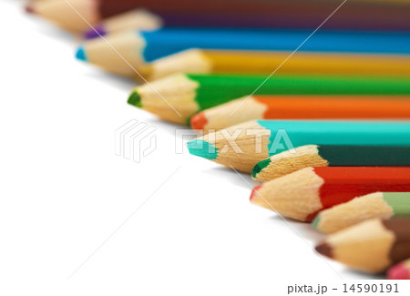 Pencils on white background 14590191