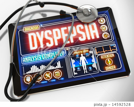 Dyspepsia on the Display of Medical Tablet. 14592528