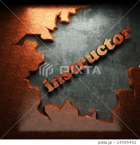 instructor vector word of wood 14595452