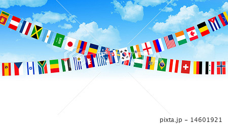 国旗 運動会 背景のイラスト素材 14601921 Pixta