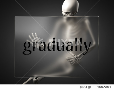 gradually word on glass and skeleton 14602864