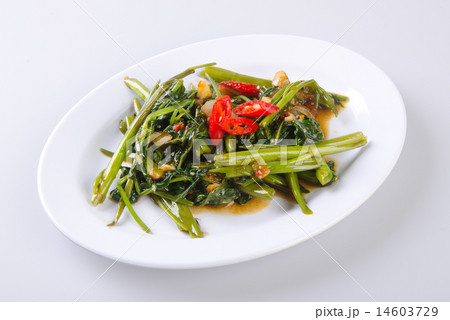 kang kong. Stir Fried Water Spinach with Belacan 14603729