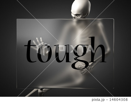 tough word on glass and skeleton 14604308