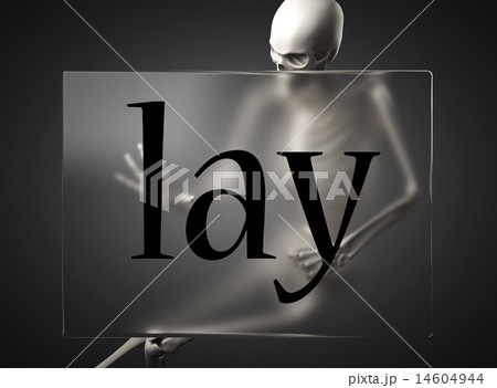lay word on glass and skeleton 14604944