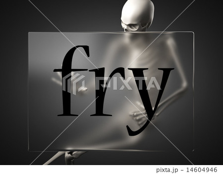 fry word on glass and skeleton 14604946