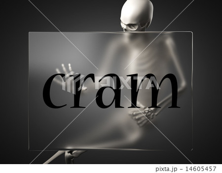 cram word on glass and skeleton 14605457