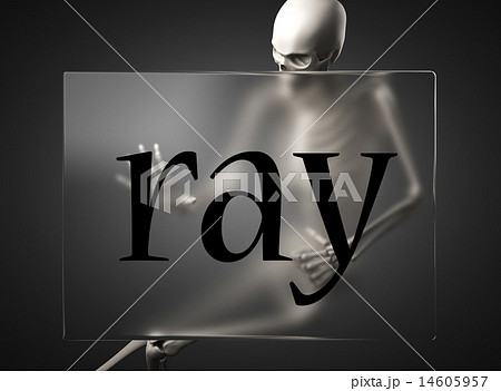 ray word on glass and skeleton 14605957