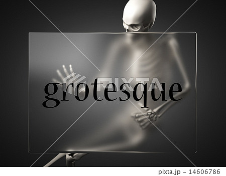 grotesque word on glass and skeleton grotesque word on glass and skeleton 14606786