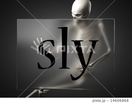 sly word on glass and skeleton 14606868