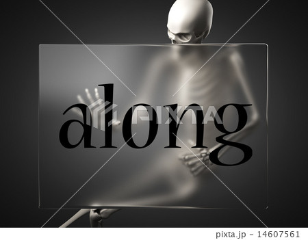 along word on glass and skeleton 14607561