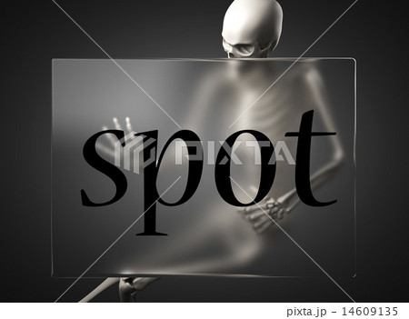 spot word on glass and skeleton 14609135