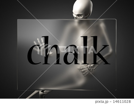 chalk word on glass and skeleton chalk word on glass and skeleton 14611028