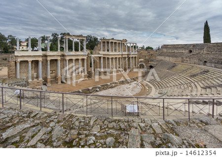 The Roman Theatre in Merida, Spain. Side View The Roman Theatre in Merida, Spain. Side View 14612354