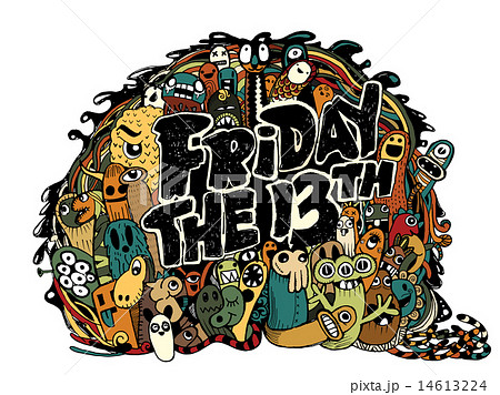 Friday 13 grunge illustration 14613224