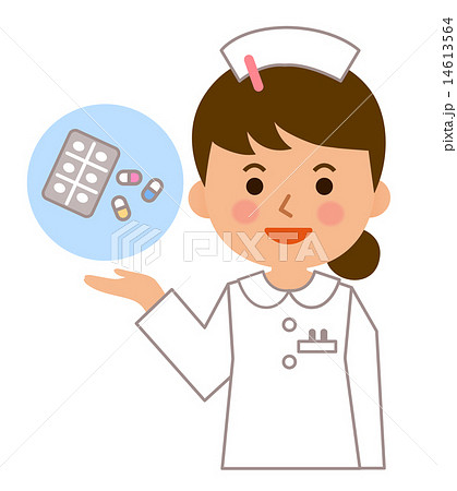 看護師とお薬のイラスト素材