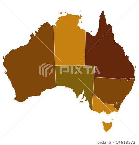 オーストラリア 地図 国のイラスト素材