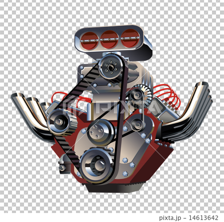 Vector Cartoon Turbo Engine 14613642