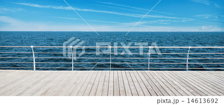 wooden pier and sea view 14613692