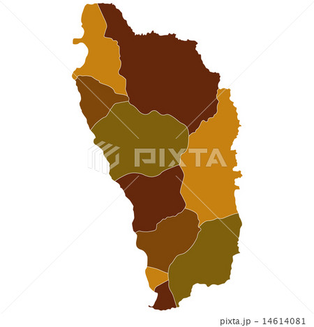 ドミニカ　地図　国 14614081